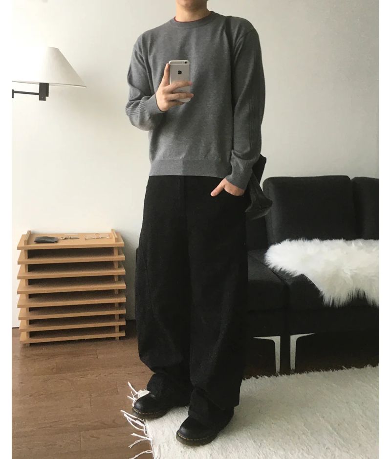 Wheat Layered Cropped Knit