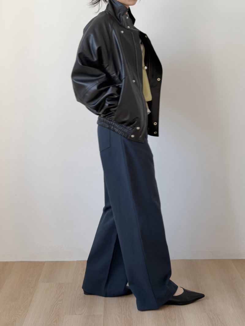 Lehman Leather Over Fit Blouson Jumper