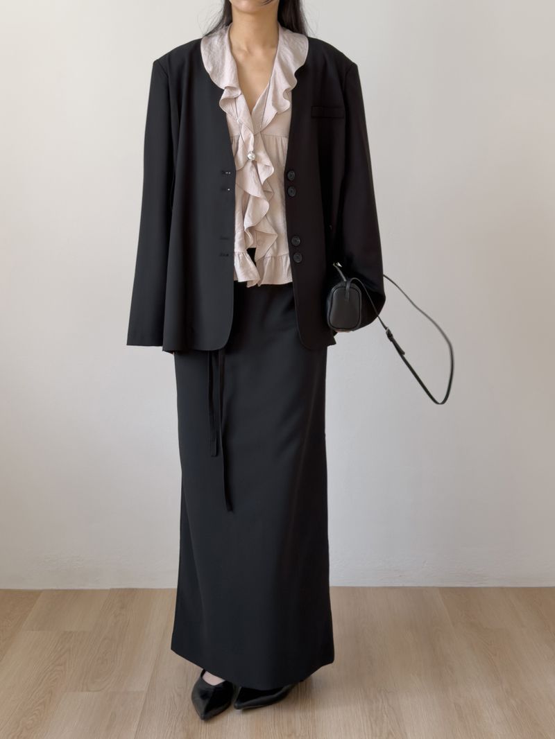 Pansy Frill V-Neck Blouse