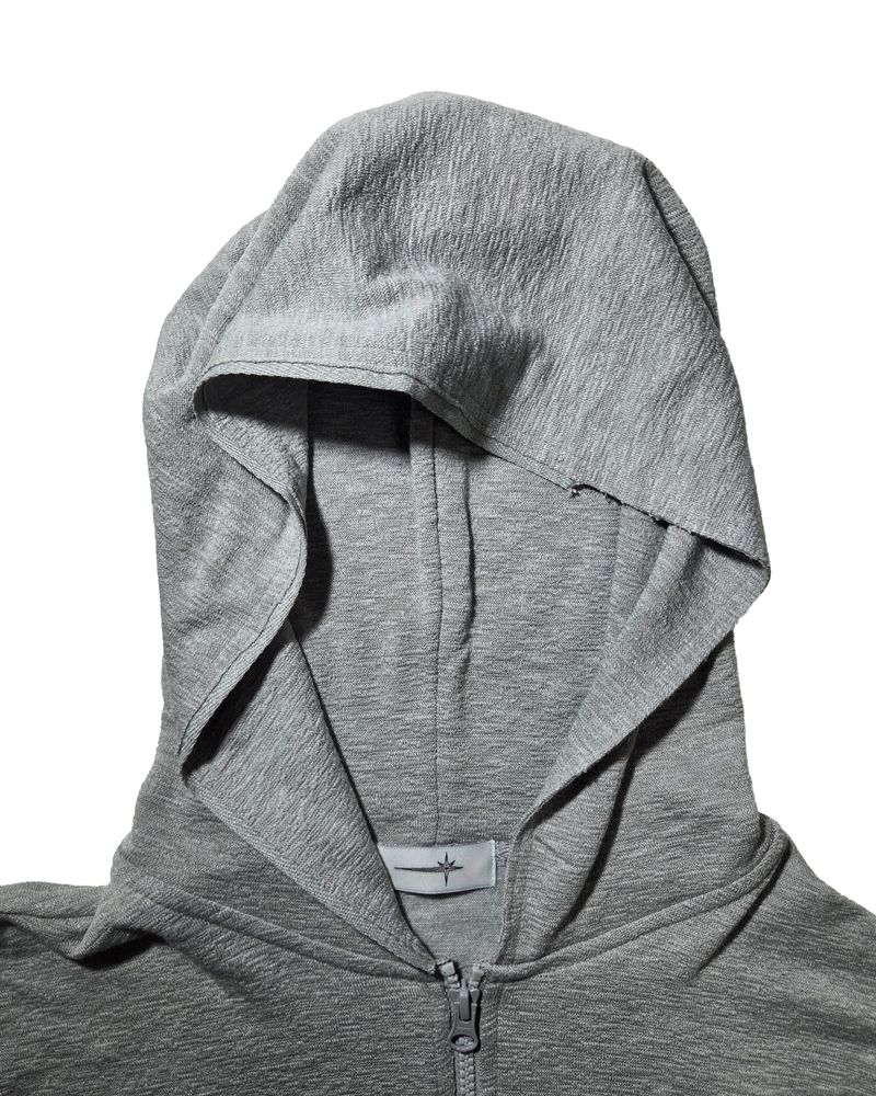 LIGHT HOODIE ZIPUP GRAY