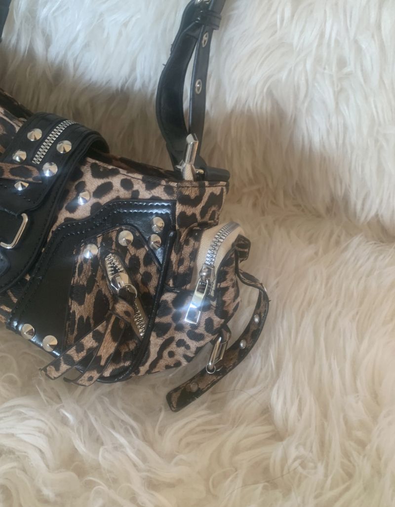 Tokio y2k Leopard Buckle Shoulder Bag