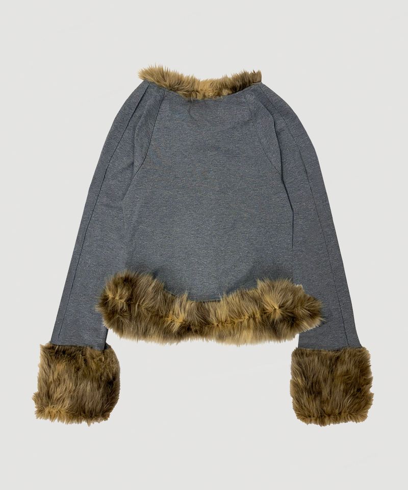 FAKE FUR CARDIGAN