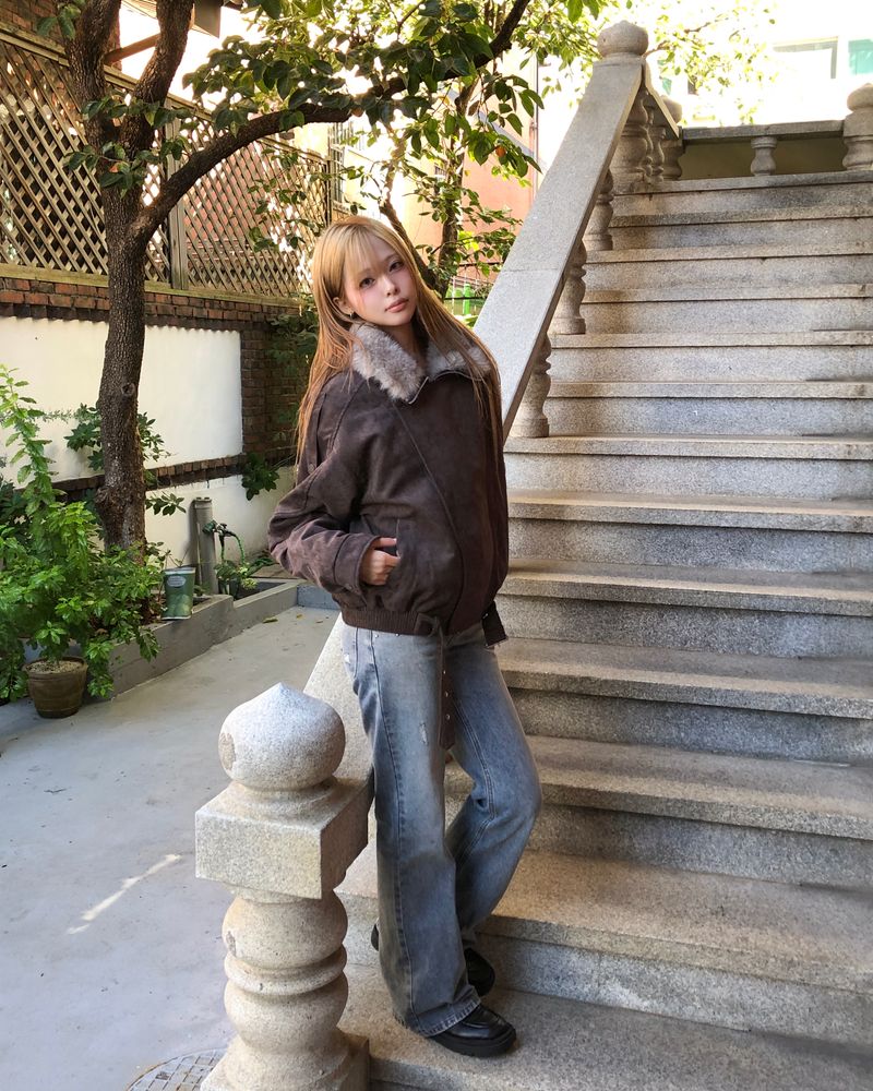 Zdin Fur Suede Shearling Jumper