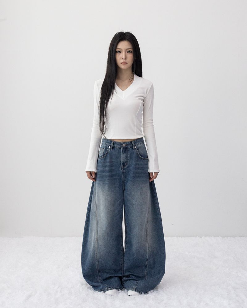 26FW★セクションカーブドワイドデニム