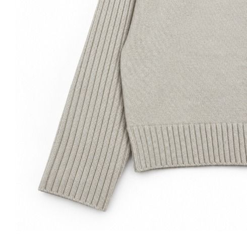 Horin Pocket Semi-Crop Knit Zip-Up