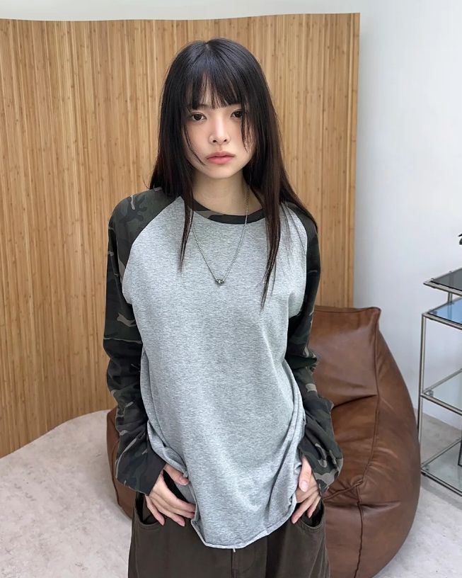 DIT Raglan Crop Long Sleeve Tee