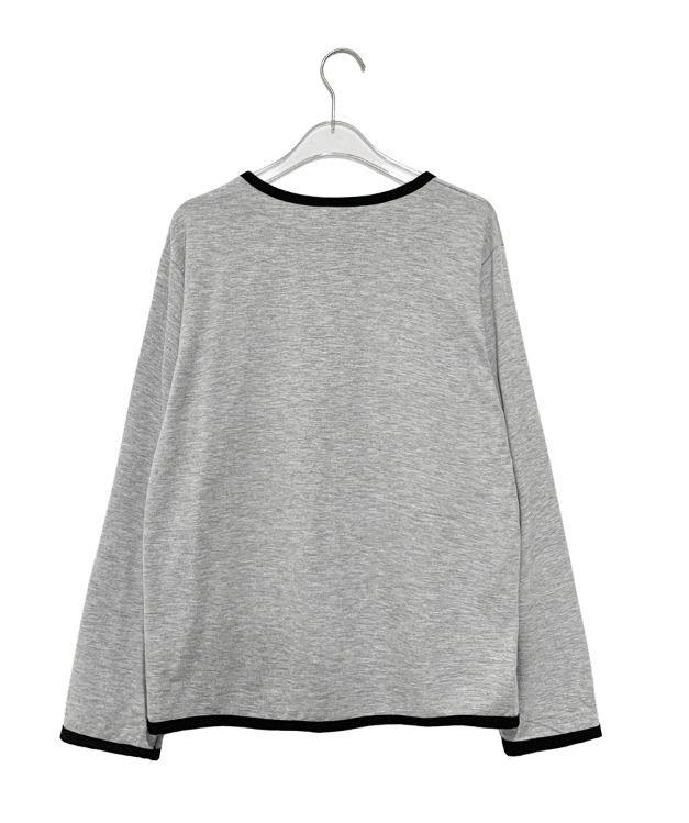 Tero Loose-Fit Henley Neck Long Sleeve Tee