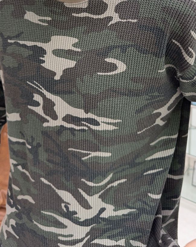 Demei Camo Waffle Long Sleeve
