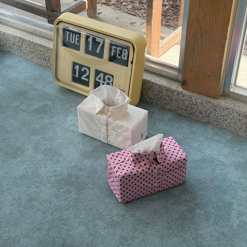 ポケット シャツ ティッシュ ケース (Pink Dot) 