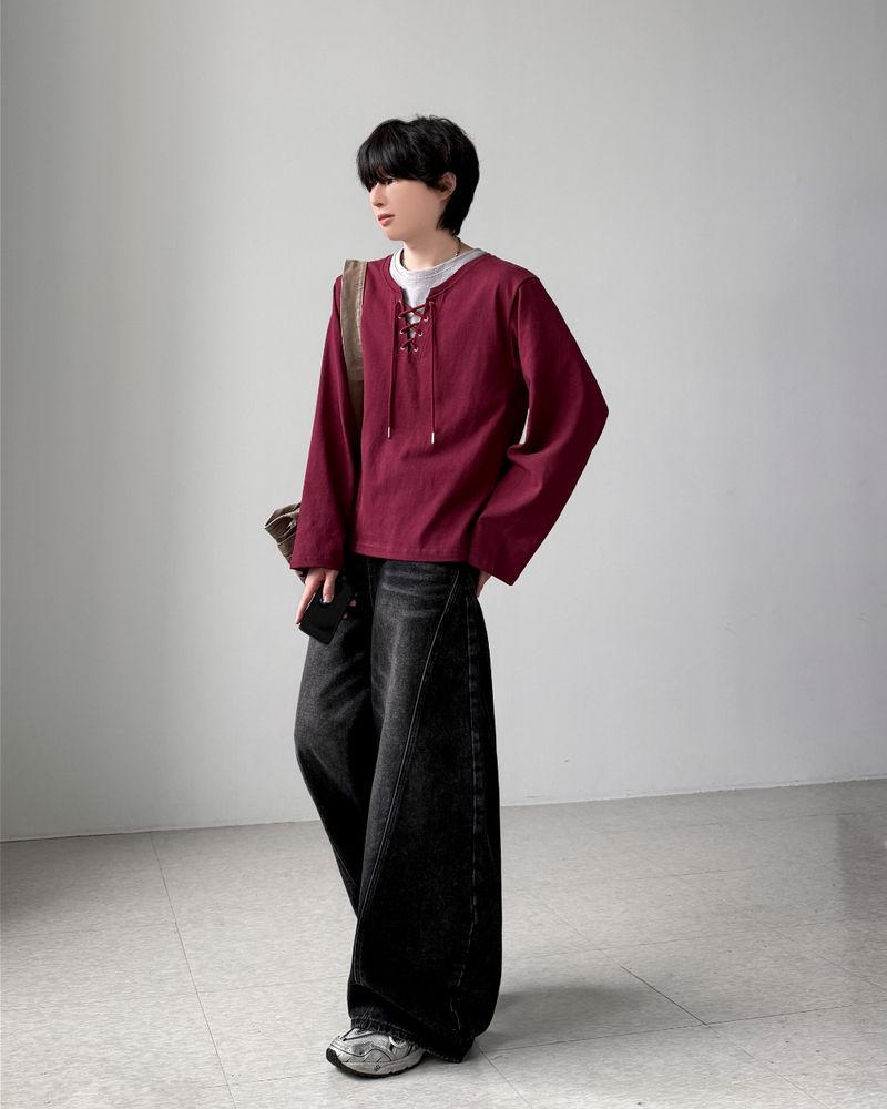 26FW★セクションカーブドワイドデニム