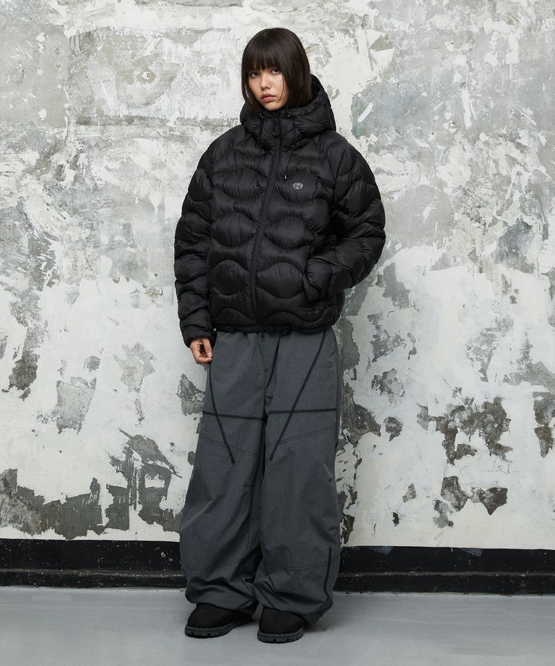 BASIC LOGO NYLON PANT_CHARCOAL