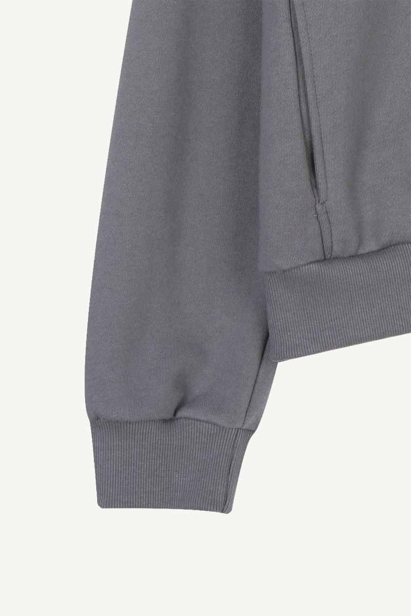 Rivet High-Neck Sweat Zip-Up