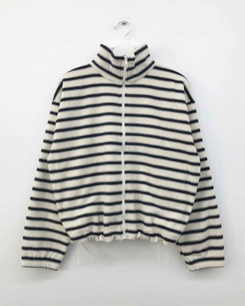 Hippo Stripe Fleece Zip-up (3color)