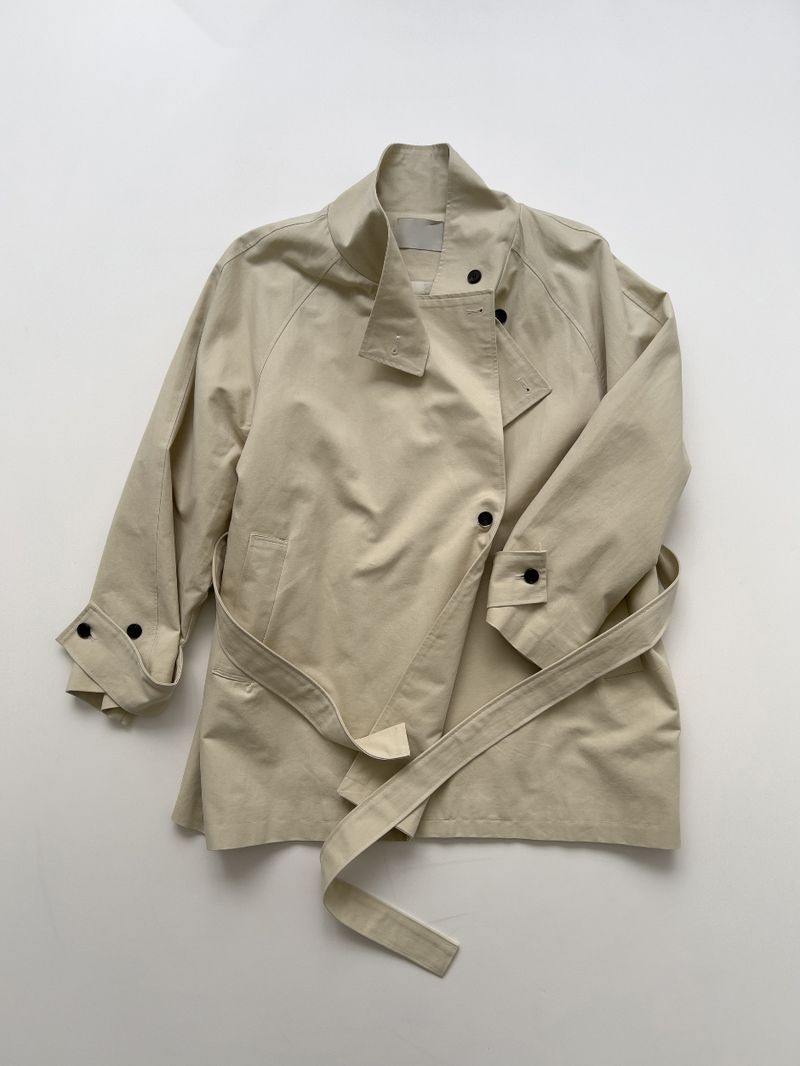 Poppy Belted Half Trench Coat