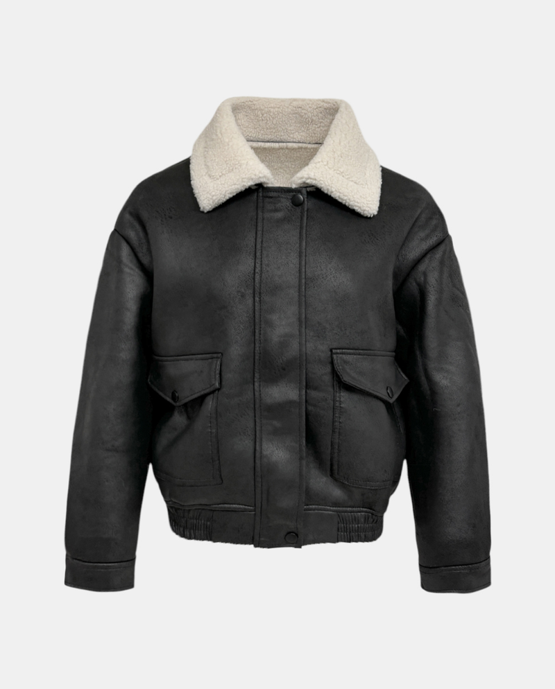 Tay Leather Zip-up Jumper