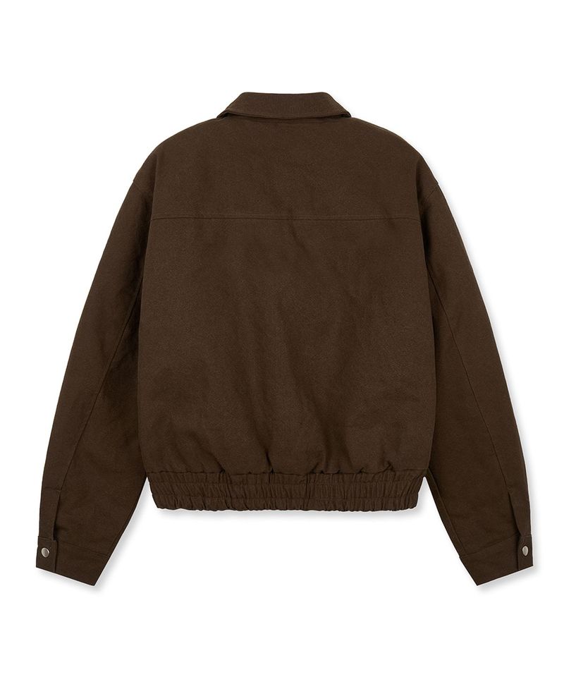 Fireman Buckle Crop Jacket - Brown
