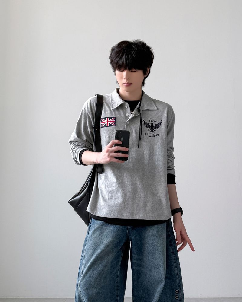 Eagle Stitch Collar T-shirt