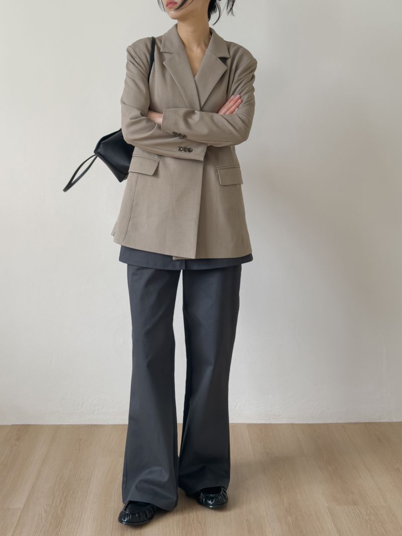 [Scarf SET] Glass Wrap Half Jacket