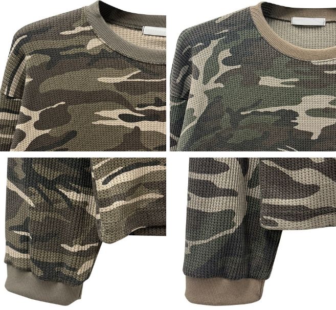 Demei Camo Waffle Long Sleeve