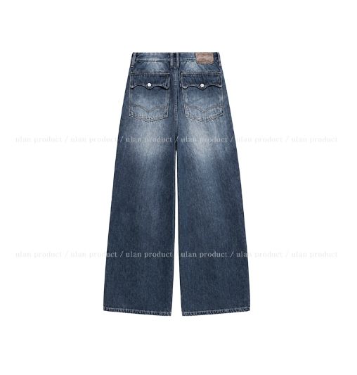 Mored Back Pocket Wide Denim Pants