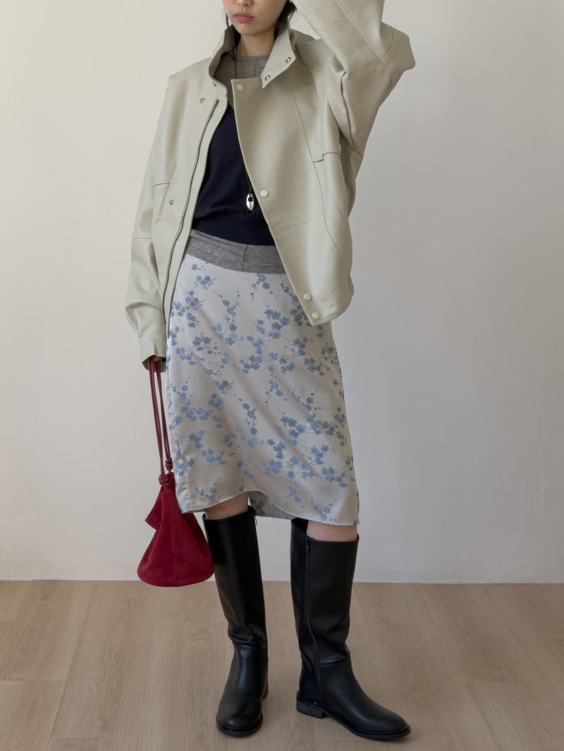 Lehman Leather Over Fit Blouson Jumper