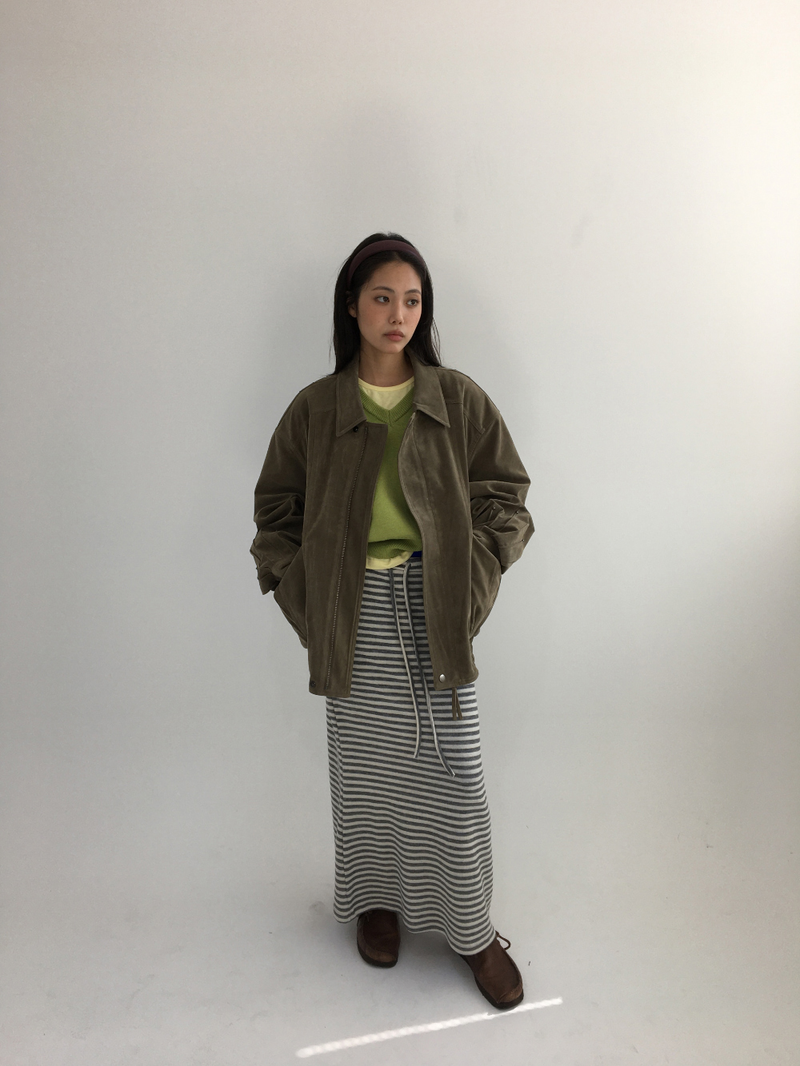 Ready striped long skirt (2color)