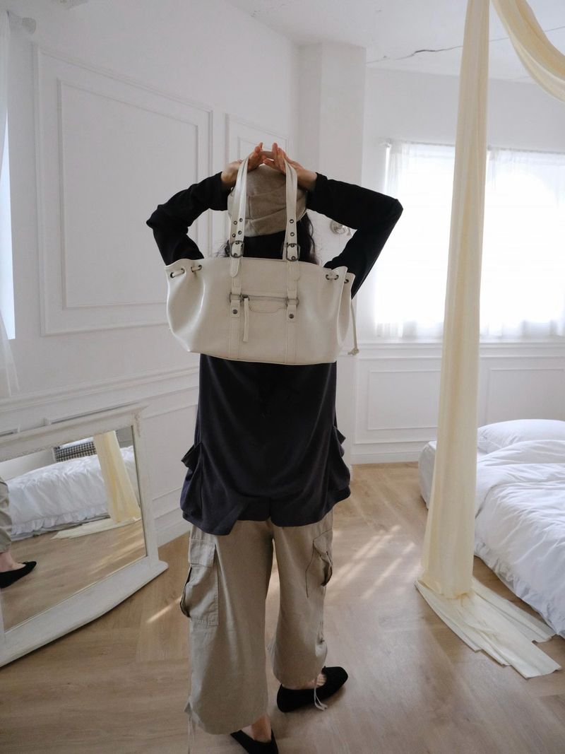 casual leather 2way bag