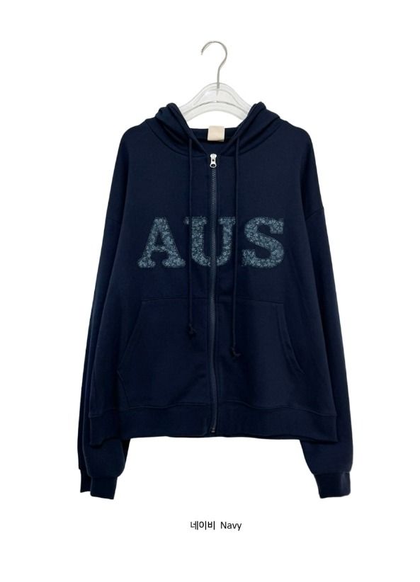 26FW★ [BAONHAUS] Kuiro Embroidery Hood Zip-Up