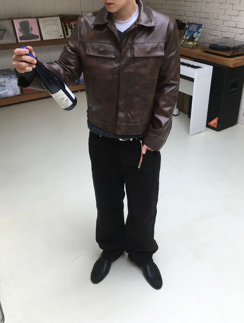 No.1886 W crop leather JK