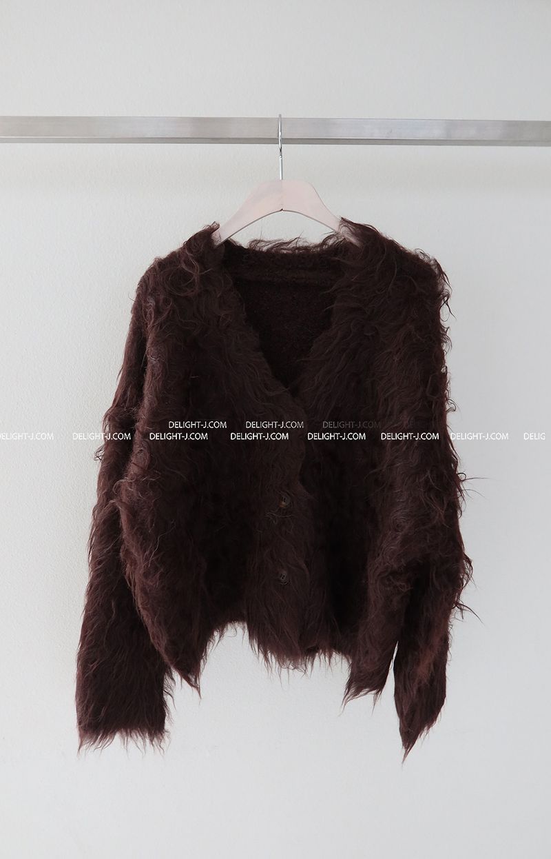Poodle Sherpa Oversized Fur Cardigan