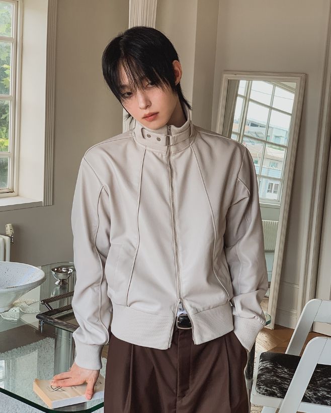 2PLAN（ツープラン）の「カンデン ベルト ハイネック レザー ブルゾン（ジャケット/アウター）」