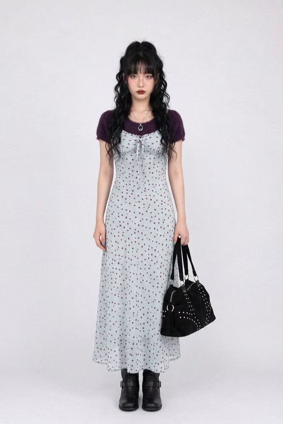 SHAGGY PUFF-SLEEVE KNIT (DEEP PURPLE)