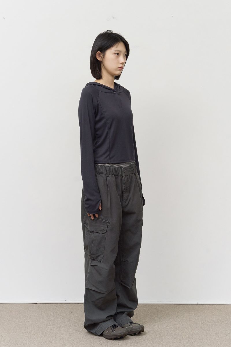 (W) ロジュ フーデッド トップ