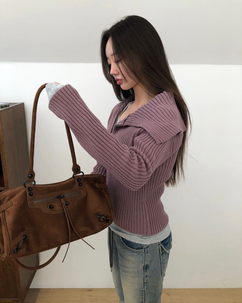 [ORIGINAL]Modi Sailor Two-Way Knit Zip-Up