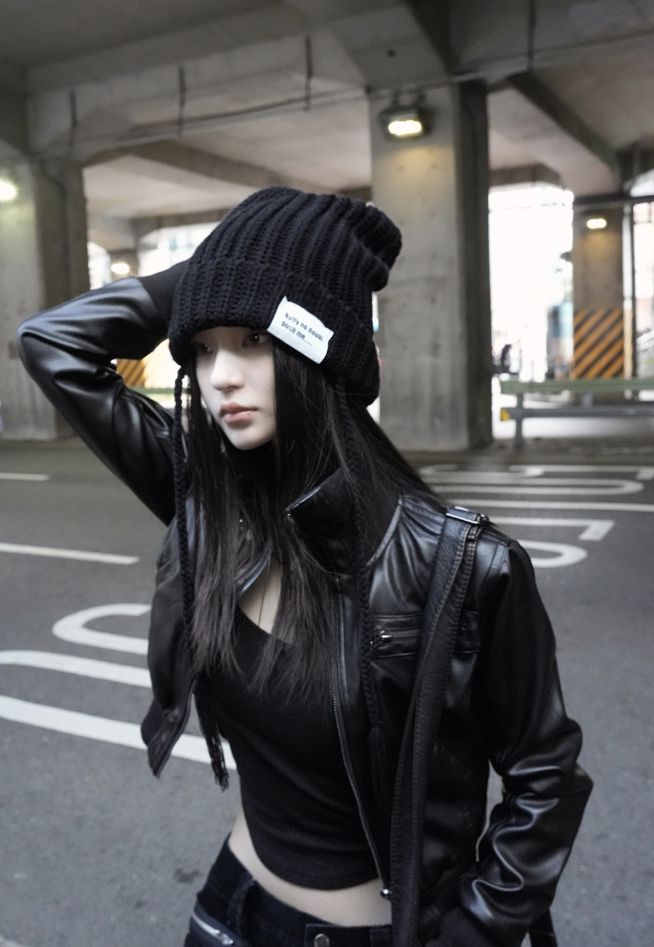 26FW★ VENOM CROP RIB LEATHER JACKET