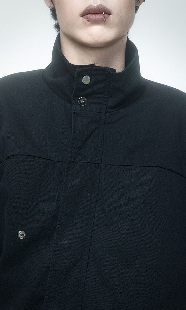 Drapoed Field Jacket Washed Black