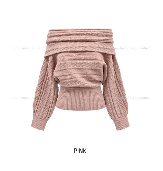 Blair Off-Shoulder Cable Knit