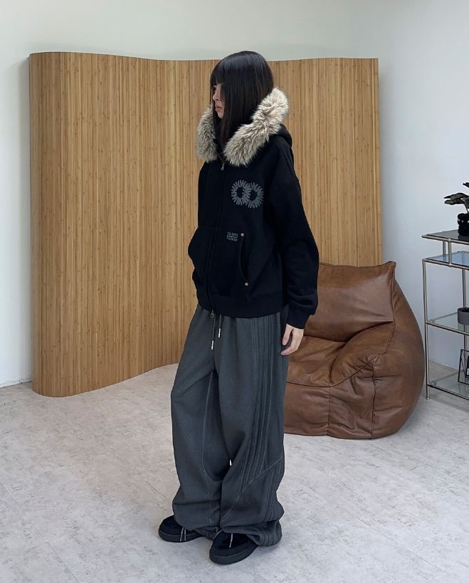 Ciel Washed Cutout Track Pants