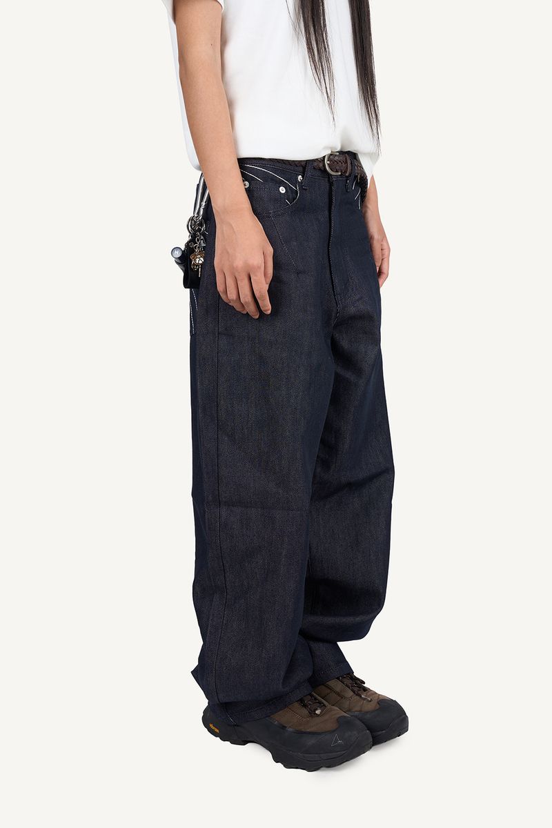 Net Barrel Denim Pants