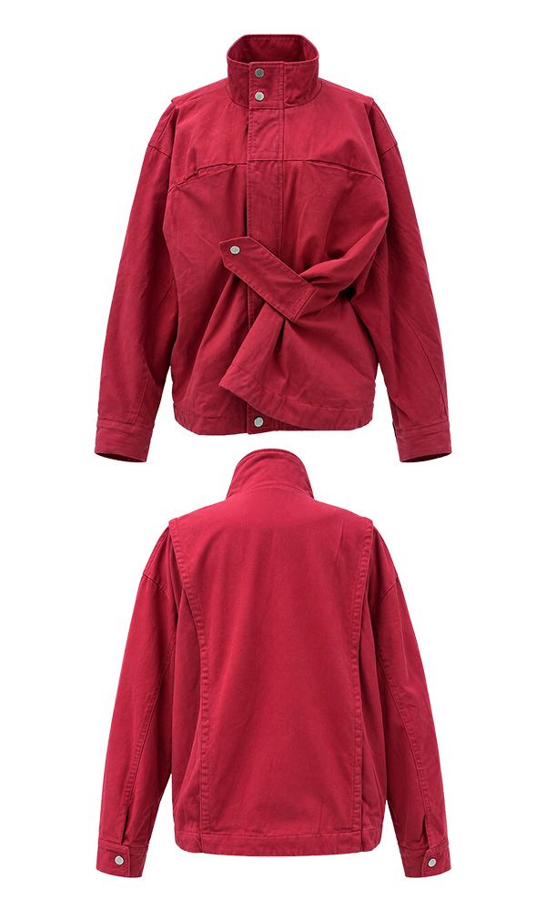Drapoed Field Jacket Washed Red
