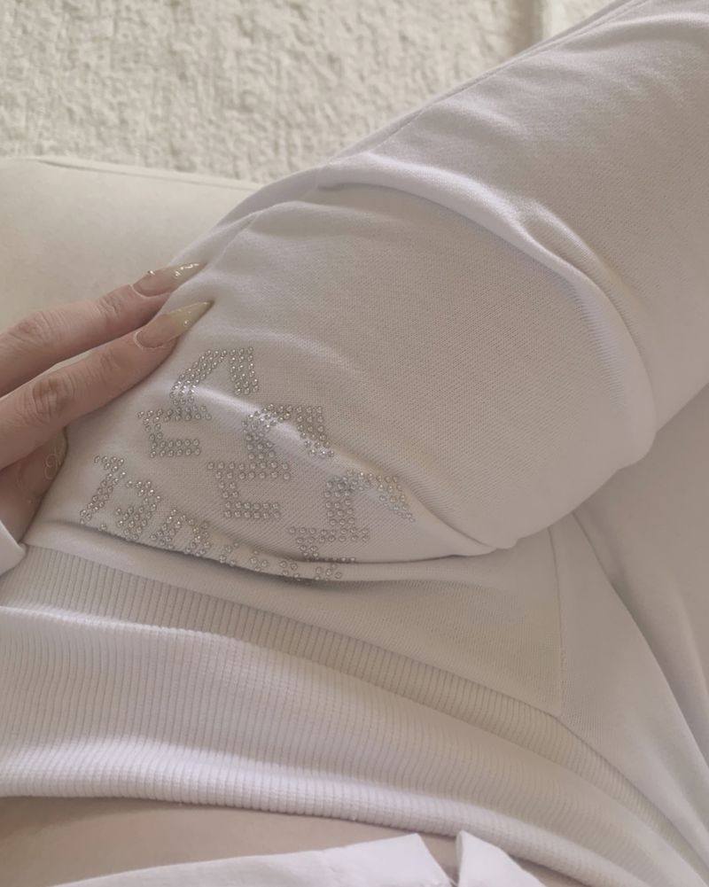333 y2k キュービック トレーニング ブーツカット パンツ (white)