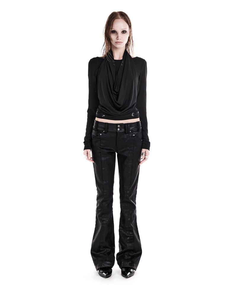 COWL LAYERED LONGSLEEVE TOP
