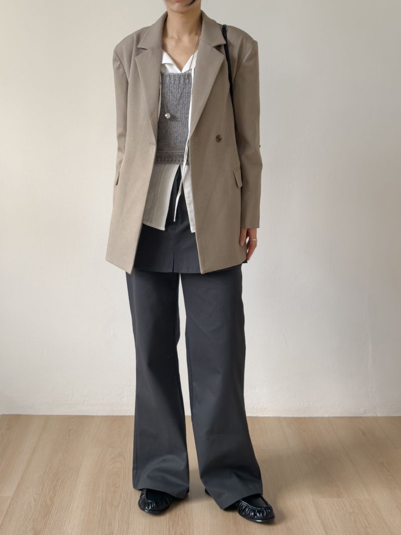 [Scarf SET] Glass Wrap Half Jacket