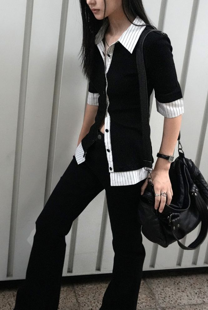 26FW★ ARC STRIPE LAYER SHIRT