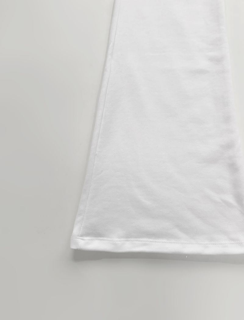 333 y2k キュービック トレーニング ブーツカット パンツ (white)