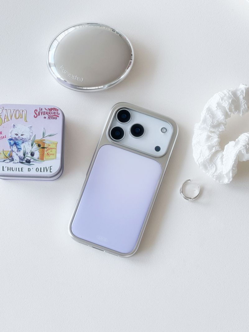 WINTER VIOLET Silver Epoxy Case
