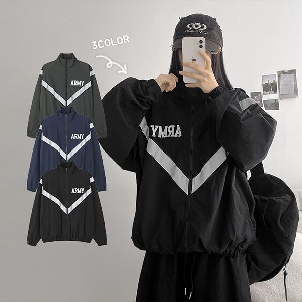 hijjoo（ハイチュー）の「RMY ボクシーフィットハイネックウィンドブレーカージップアップ (3 colors)（ジャケット/アウター）」