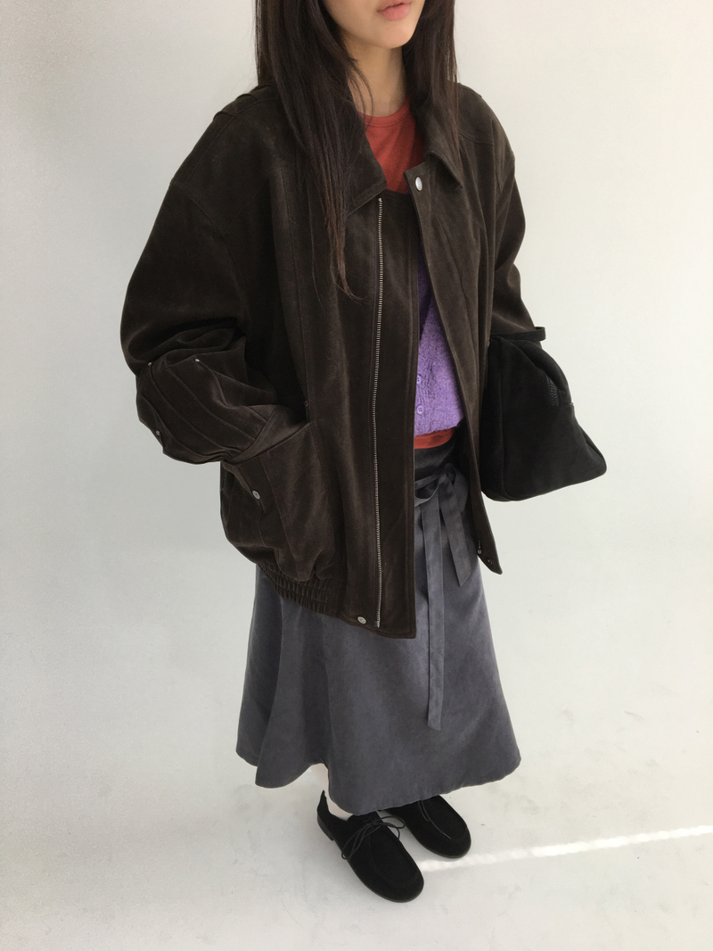 Low-tie midi skirt (2color)