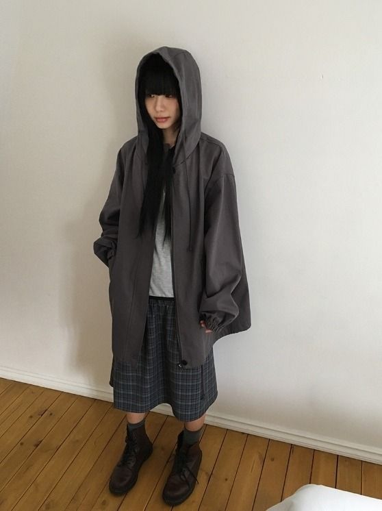 Ulan Shirring Check Banding Midi Skirt