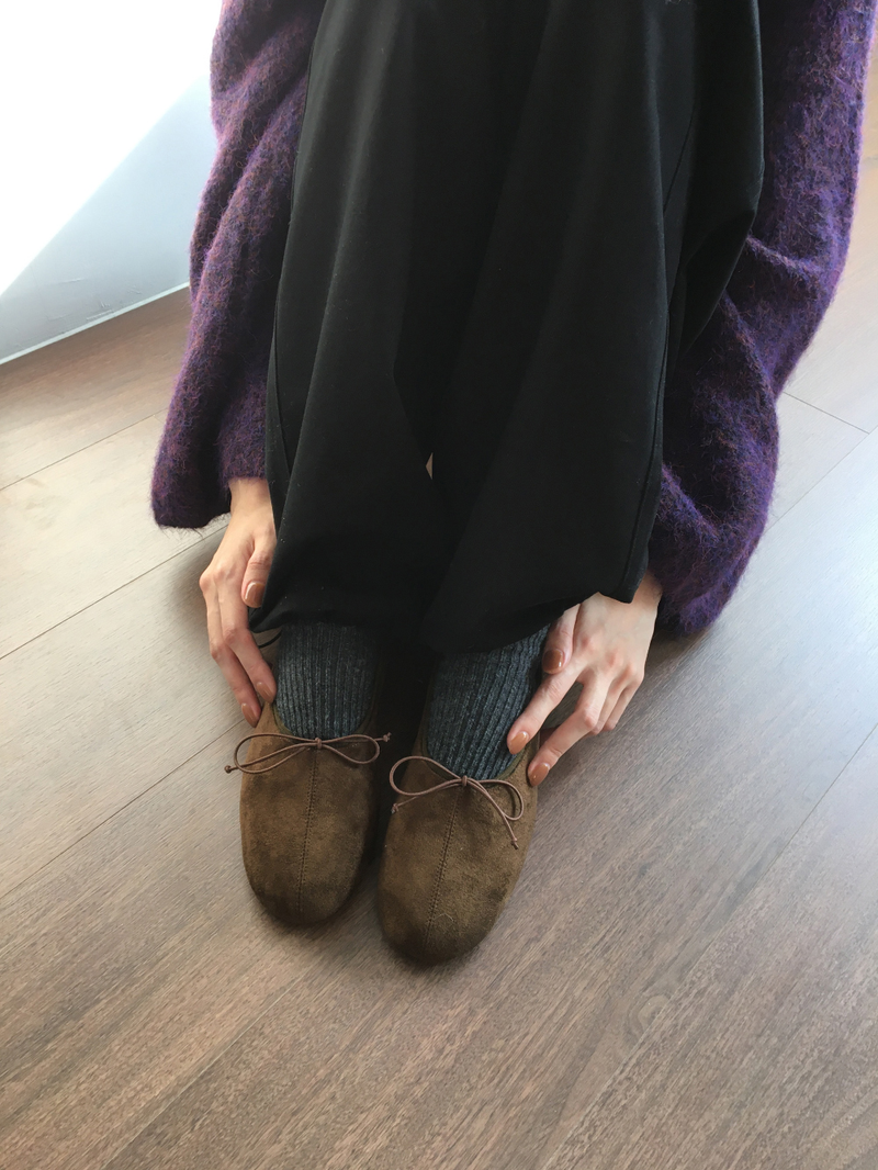 Odette Bow flat shoes (3color)